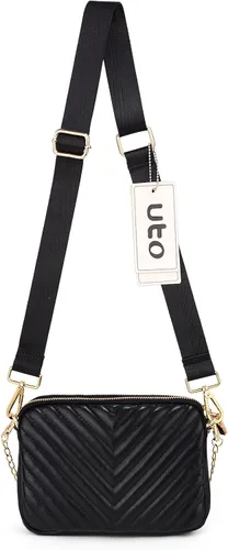 Miniatura 6 de UTO Pequeñas bolsas cruzadas para mujer, 3 en 1, diseño de moda, mini cangurera con correa