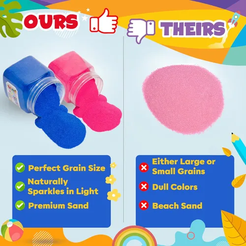 Miniatura 4 de Arena para arte de arena [20 colores: 15 libras] Arenas de colores a granel, deliciosas arenas divertidas para manualidades, fiestas, niños, bonitas