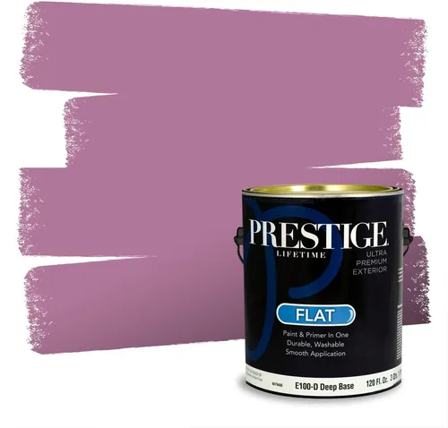 Miniatura 784 de Prestige Paints Pintura exterior e imprimación en uno, 1 galón, plano, coincidencia comparable de Valspar* Amber Rose*