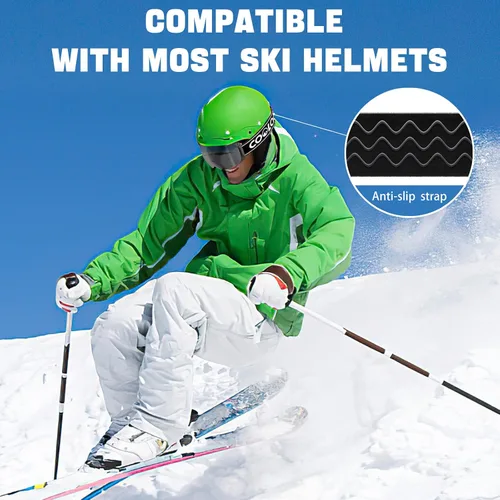 Miniatura 3 de COOLOO Snow/Ski Goggles, Snowboard Goggles for Men Women Youth -OTG, Magnetic Lens Frameless Anti Fog 100% UV Protection
