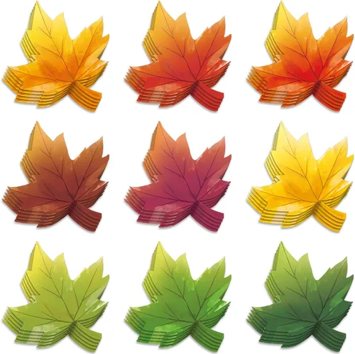 Miniatura 8 de Geyee Juego de 108 tableros de anuncios cristianos de hojas de otoño para Acción de Gracias, hojas religiosas de arce, troqueladas