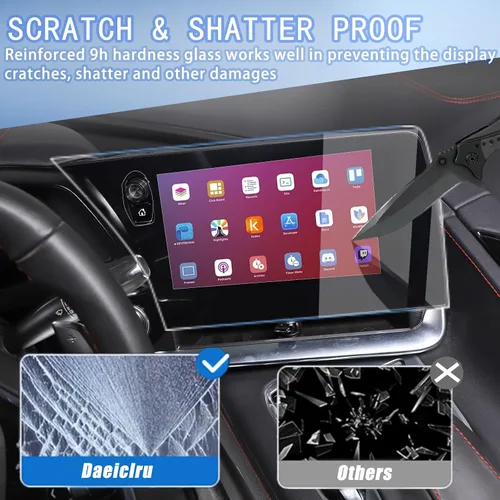 Miniatura 4 de Daeiclru - Protector de pantalla compatible con Chevrolet Corvette C8 2020-2023, película protectora de pantalla de navegación, película protectora