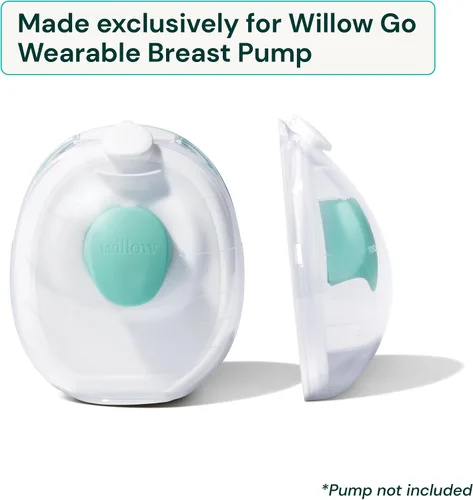 Miniatura 6 de Willow Go - Recipientes de leche reutilizables de 5 onzas con protector contra salpicaduras, para usar con el extractor de leche manos libres Willow