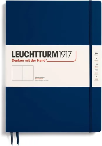 Miniatura 14 de LEUCHTTURM1917 - Cuaderno de tapa dura Master Slim A4+ - 123 páginas numeradas para escritura y diario (salvia, a rayas)