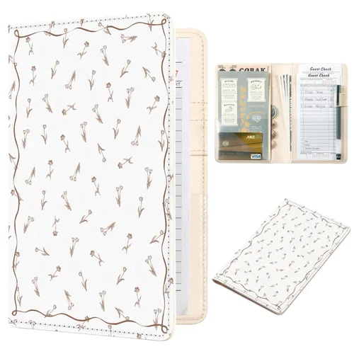 Miniatura 55 de CoBak - Libreta para meseros, organizador compacto con bolsillos transparentes y para dinero, portabolígrafo, se ajusta perfectamente al delantal