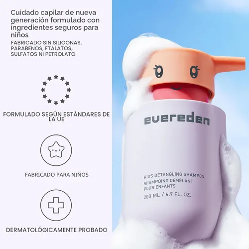 Miniatura 6 de Evereden After Swim & Sports Kids Shampoo Mini: Con arcilla limpiadora Desintoxica el cabello y el cuero cabelludo del cloro, la suciedad