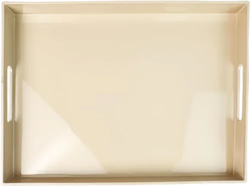 Miniatura 29 de Bandeja decorativa azul para mesa de café, bandeja de servir redonda de plástico con cuentas para encimera de cocina, otomana, sala de estar, (13")