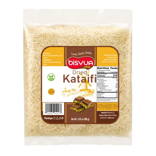 BISVUA Kataifi secado de primera calidad, 100 g (3.5 oz), perfecto para relleno de barra de chocolate viral Dubai, postre relleno de pastelería