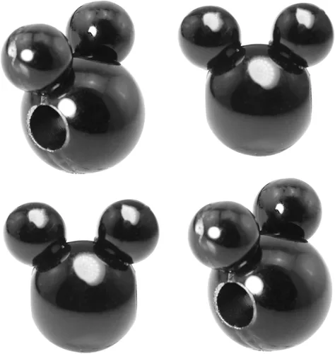 Miniatura 2 de 150 piezas de 0.591 in DIY pulsera collar joyería hecho a mano artesanía fabricación Mickey Mouse cabeza cuentas acrílicas agujero grande pastel