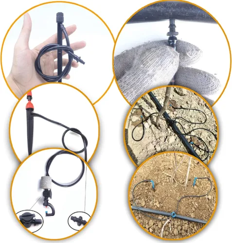Miniatura 8 de Tubo de riego por goteo de 50 pies y 1/4 pulgadas, línea de distribución en blanco, manguera de agua, tubo de riego de jardín para sistema de riego