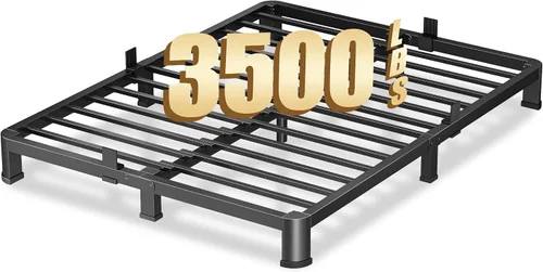 Miniatura 12 de VIPSHOW Marco de Cama Individual de 4 Pulgadas, 3500 lbs de Alta Resistencia con Patas de Esquina Redonda y Diseño Anti-Chirriar – Plataforma