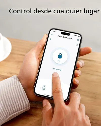 Miniatura 2 de eufy Security Smart Lock C210, Cerradura de Puerta de Entrada sin Llave, Cerradura de Seguridad WiFi Integrada, Cerradura de Puerta Inteligente, No