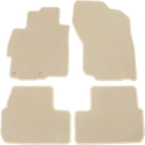 IKON MOTORSPORTS, Alfombrillas compatibles con Mitsubishi Lancer 2008-2017, 4 alfombrillas delanteras y traseras de automóvil, alfombras