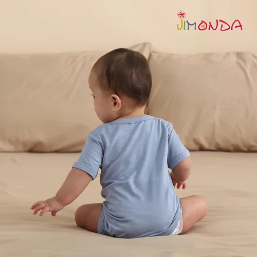 Miniatura 58 de Jimonda Body de rayón de bambú de manga corta para bebés, niños y niñas, trajes suaves para recién nacidos