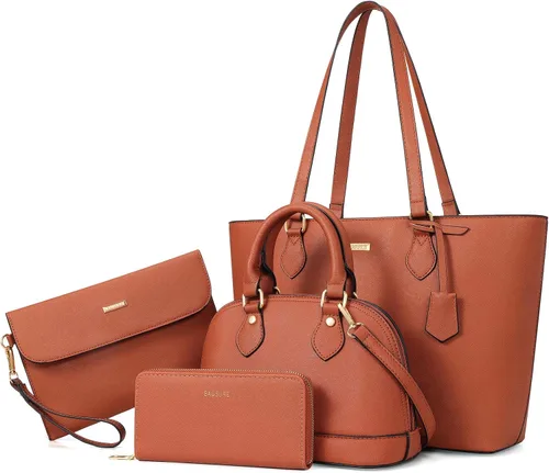 Miniatura 19 de 4 piezas de bolsos de moda para mujer, carteras, bolsos de hombro, bolsos de mano casuales, bolsos cruzados, juego de bolsos de regalo para damas