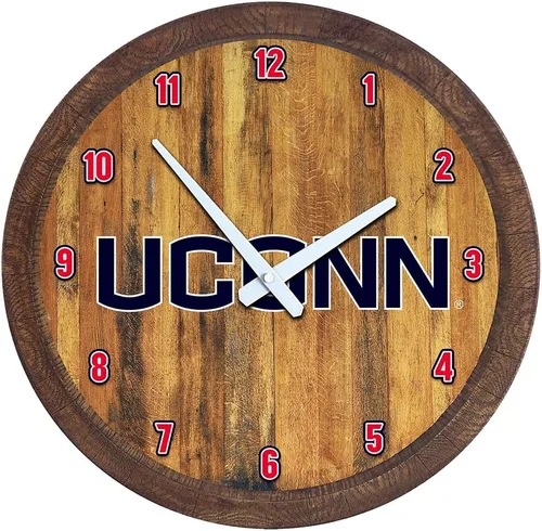 Miniatura 45 de The Fan-Brand NCAA Oklahoma Sooners: Reloj de pared con parte superior de barril de imitación para decoración de bar, decoración de fiesta