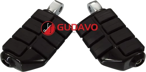 Miniatura 15 de Piernas delanteras o traseras de aluminio para motocicleta, pedal negro con soportes para Victory All Hammer (delantero (para piloto), estilo: 2