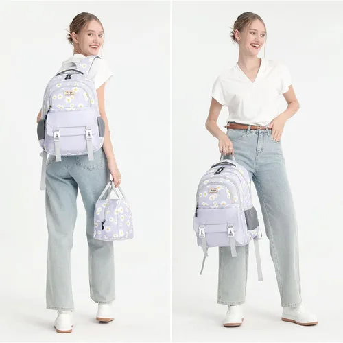 Miniatura 6 de Asge Backpack for Girls Backpack Teenage School Backpack College Bookbag for Kids Casual Daypack with Lunch Box
