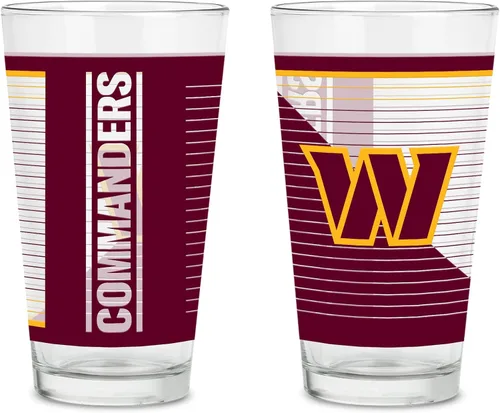 Miniatura 12 de Rico Industries NFL Football Main - Juego de 2 vasos clásicos de 16 onzas con logotipo impreso digitalmente, apto para lavavajillas NFL Football