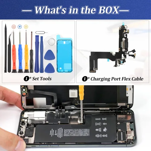 Miniatura 6 de Reemplazo para iPhone 13 Mini puerto de carga Conector de muelle para iPhone 13 Mini A2399 A2176 A2398 2400 Puerto de carga de repuesto USB Placa