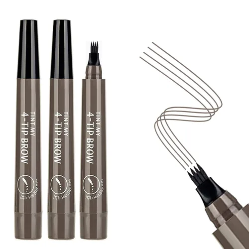 Miniatura 8 de 3 lápices de cejas negros para mujer, impermeables, de larga duración, lápiz de cejas Microblading para cejas fácil crear maquillaje natural de cejas