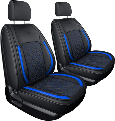 Miniatura 11 de LUCKYMAN CLUB Fundas de asiento delanteras F150 J03-Q3 con piel sintética impermeable, para Ford F150 2015-2025 y F250 F350 F450 2017-2025