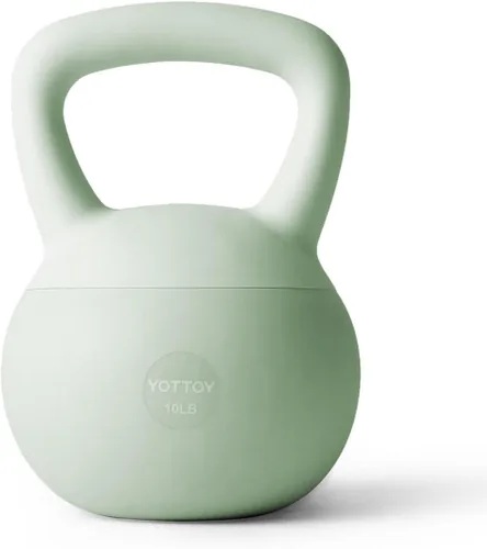 YOTTOY Pesa rusa suave, pesas rusas con agarre antideslizante para entrenamientos en casa, juego de pesas rusas fuerza y seguridad garantizadas Verde