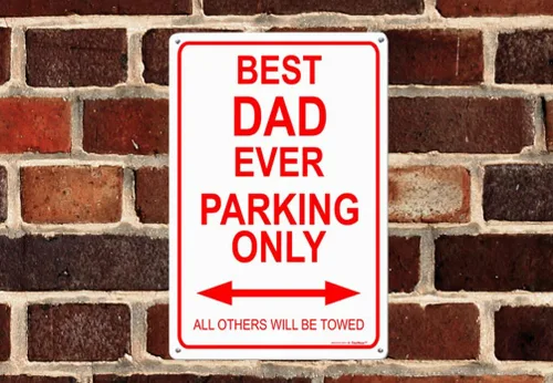 Miniatura 2 de Letrero decorativo de metal con texto en inglés «Best Dad Ever» («Best Dad Ever»)