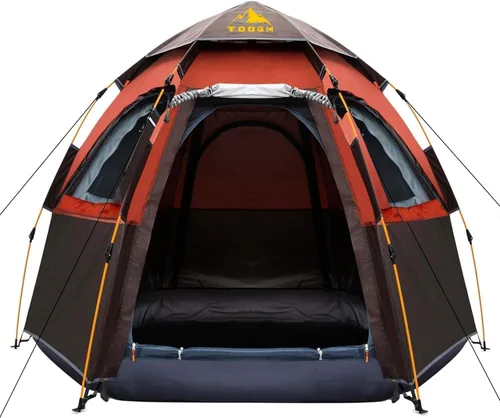 Miniatura 12 de Tienda de campaña Toogh con configuración instantánea, tienda impermeable para 2/3 personas, fácil y rápida de montar en 60 segundos con toldo