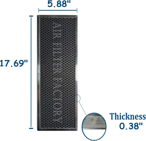 Miniatura 2 de Air Filter Factory Repuesto para B08999040, C-6211 Broan Nutone 5.88 x 17.69 x 0.38 pulgadas, filtro de ventilación para campana extractora