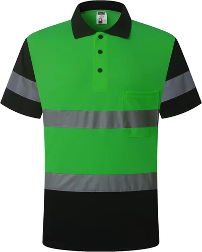 Miniatura 20 de Camisa de seguridad para hombre, camiseta reflectante de alta visibilidad, de secado rápido, transpirable, suave