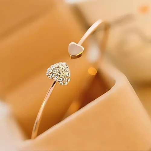 Miniatura 4 de ASHMITA Brazalete de oro rosa para mujer, pulsera de perlas de concha ajustable