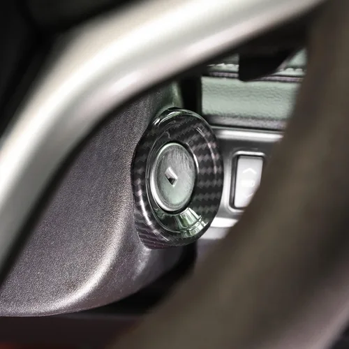 Miniatura 5 de Moldura del Interruptor de Arranque del Coche, Cubierta del Anillo del Botón del Orificio de Encendido Interior, Accesorios para Chevrolet Camaro