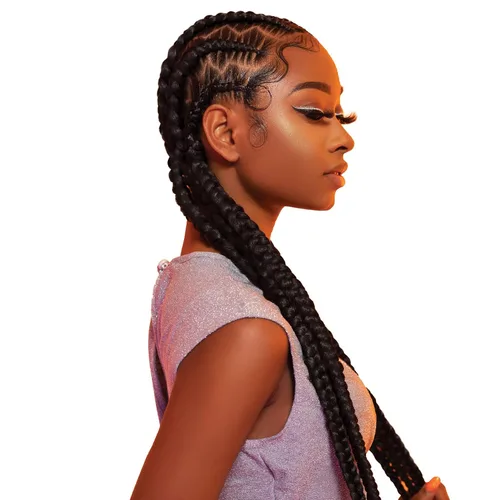 Miniatura 11 de Sensationnel X-pression - Trenza sintética preestirada – 4 trenzas de 38 pulgadas, todo kanekalon retardante de llama para trenzas en caja y trenzas