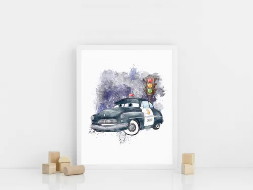 Miniatura 5 de Nistio® Impresiones de póster de película de autos, decoración de arte de pared de póster de película de autos, Lightning McQueen, juego de 6, 8 x