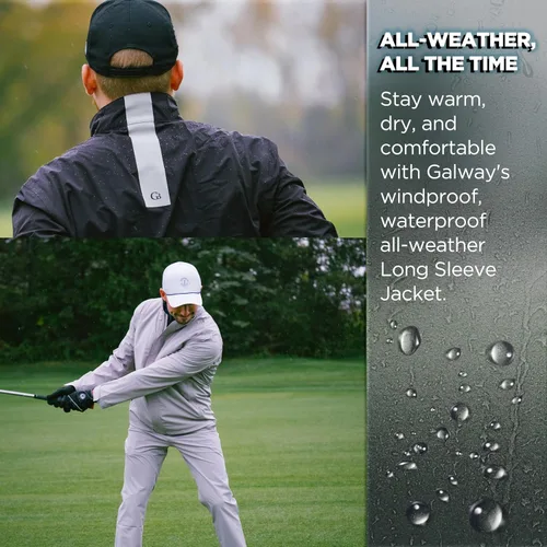 Miniatura 6 de Long Sleeve Golf Rain Jacket - Three Layer Long Sleeve Golf Jackets for Men, Lightweight and Breathable
