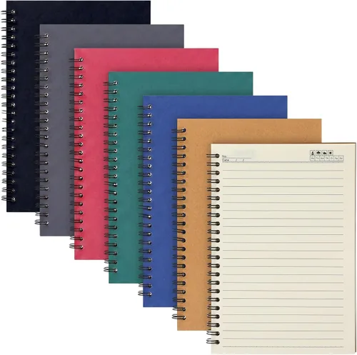 Epakh Paquete de 6 cuadernos en espiral a granel, cuaderno de espiral de tapa dura de regreso a clases, 5.5 x 8.3 pulgadas, cuaderno de notas para