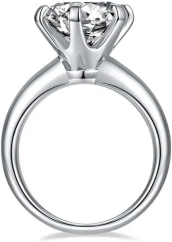 Miniatura 2 de Anillos de compromiso de moissanita de 3 quilates para mujer, anillos de compromiso de diamantes creados en laboratorio de color D con claridad FL