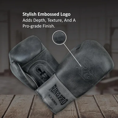 Miniatura 5 de Guantes de boxeo de cuero con cordones, para entrenamiento, combate y trabajo en bolsa pesada, boxeo, artes marciales mixtas, kickboxing, Muay Thai