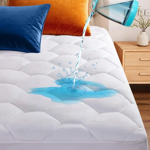 Miniatura 10 de Protector de colchón Twin, funda de colchón impermeable lavable de rayón, cubierta de colchón transpirable y silenciosa, protector de cama