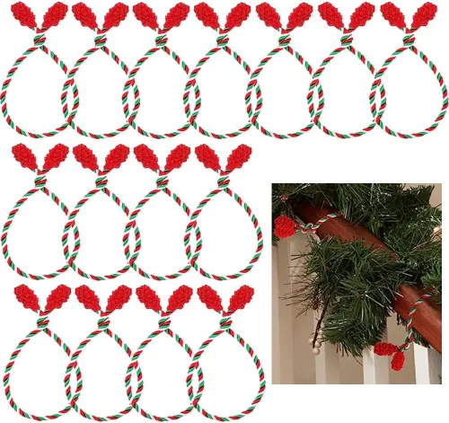 15 lazos de guirnalda para el día de San Valentín, lazos decorativos flexibles, reutilizables y anudados para envolver regalos de Navidad (verde,