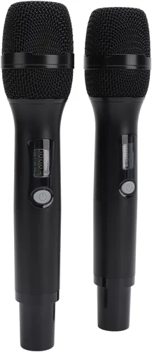 Miniatura 2 de Microfono, micrófonos recargables duales inalámbricos para karaoke con receptor para canto de karaoke, discurso, iglesia, compatible con teléfono