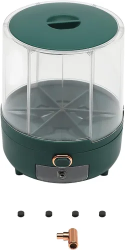 Miniatura 6 de Dispensador de cereales, Dispensador de grano giratorio de 360° de 6 rejillas, Dispensador de arroz transparente sellado 6 en 1, Contenedor de verde