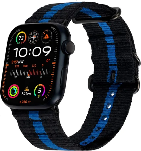 Miniatura 15 de Carterjett - Correa para Apple Watch 1.732 pulgadas, 1.654 pulgadas, 1.575 pulgadas, 1.496 pulgadas, nailon NATO, correas iWatch, mujeres y hombres
