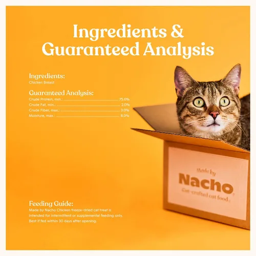 Miniatura 5 de Made by Nacho Golosinas liofilizadas para gatos – Golosinas saludables y limitadas para gatos – Golosinas crujientes ricas en nutrientes con alto