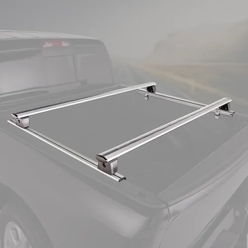 Miniatura 10 de OMAC Portaequipajes para cama de maletero para Nissan Frontier 2005-2021, gris, 2 piezas antirrobo para viajes, kayak, canoa, surf, esquí