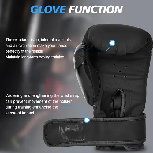 Miniatura 6 de Inmorven Boxing Gloves, Training Sparring, Muay Thai MMA Kickboxing, Men Women, Heavy Punching Bag Focus Mitts Pads Workout, Ventilated Palm - XS