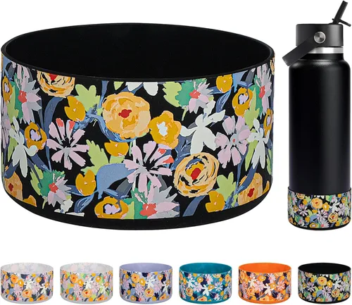 Miniatura 41 de HEYSKAY Bota protectora de silicona para botella de agua Hydro Flask, botella de agua de boca ancha, protector inferior de silicona antideslizante