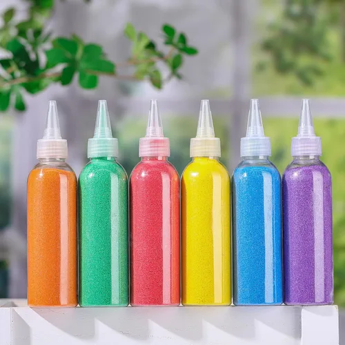Miniatura 4 de Libima 12 botellas de arena de color arena de 9 onzas para niños, kit de manualidades para dibujar cajas de arena de boda, decoración