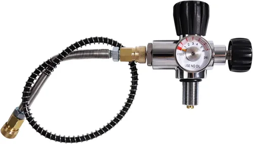 TUXING 4500PSI PCP Paintball de alta presión estación de llenado de acero inoxidable Válvula HPA CO2 tanque DIN sistema de carga negro M18* 1.5